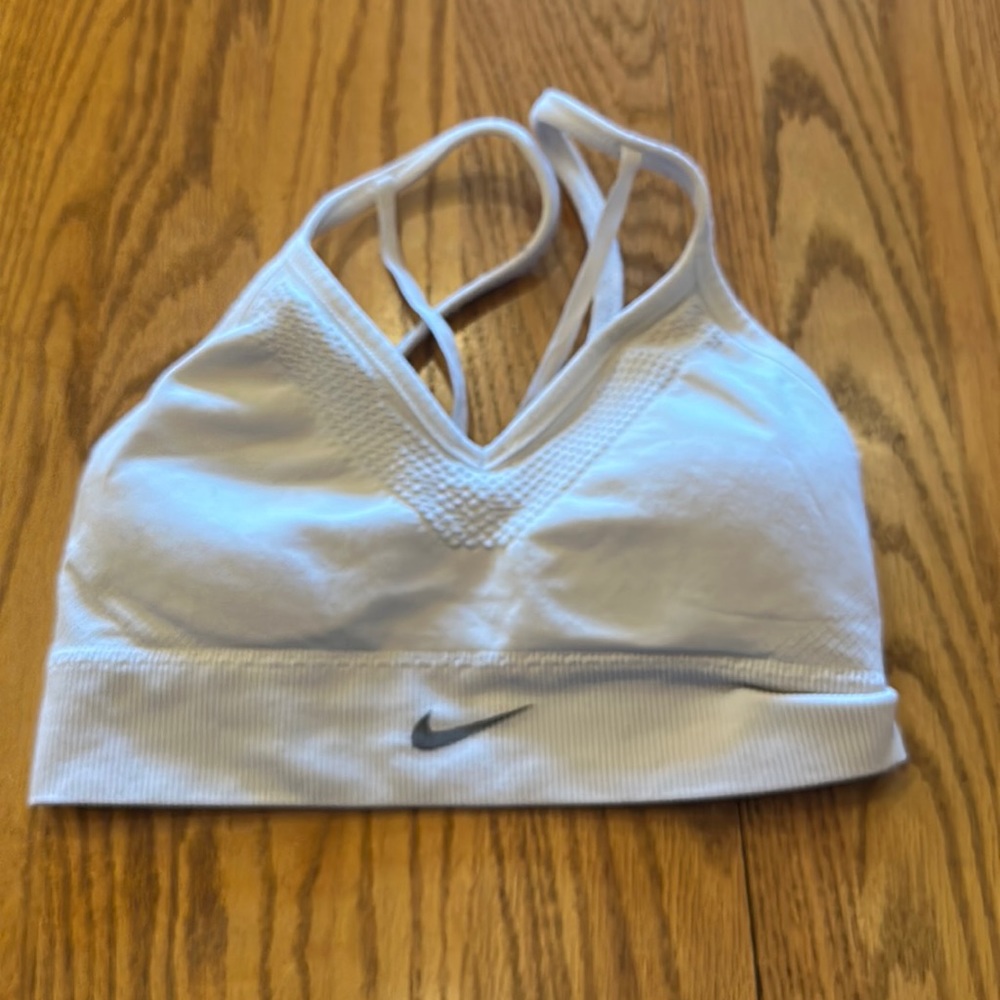 Nike White Sports Bra